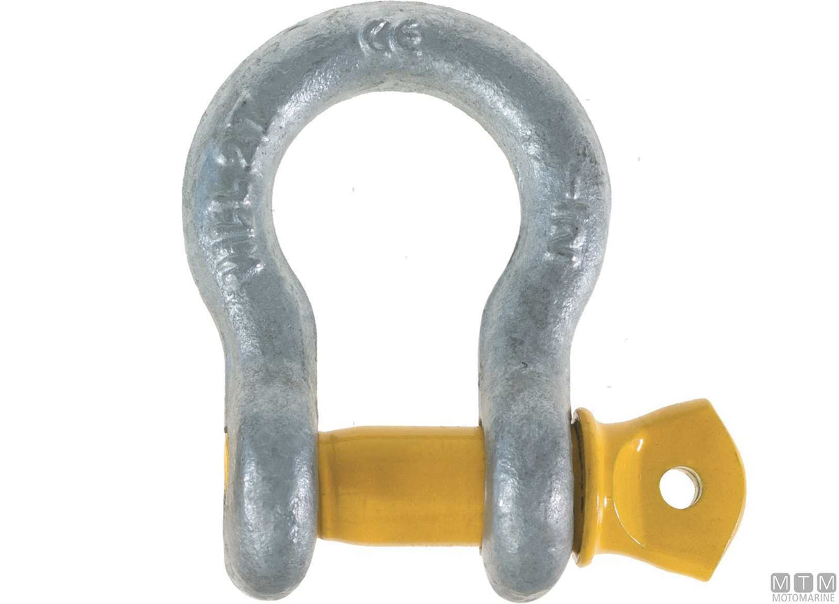 Bow shackle HD Ø6 mm hot-dip galvanized steel - original photo Motomarine Srl