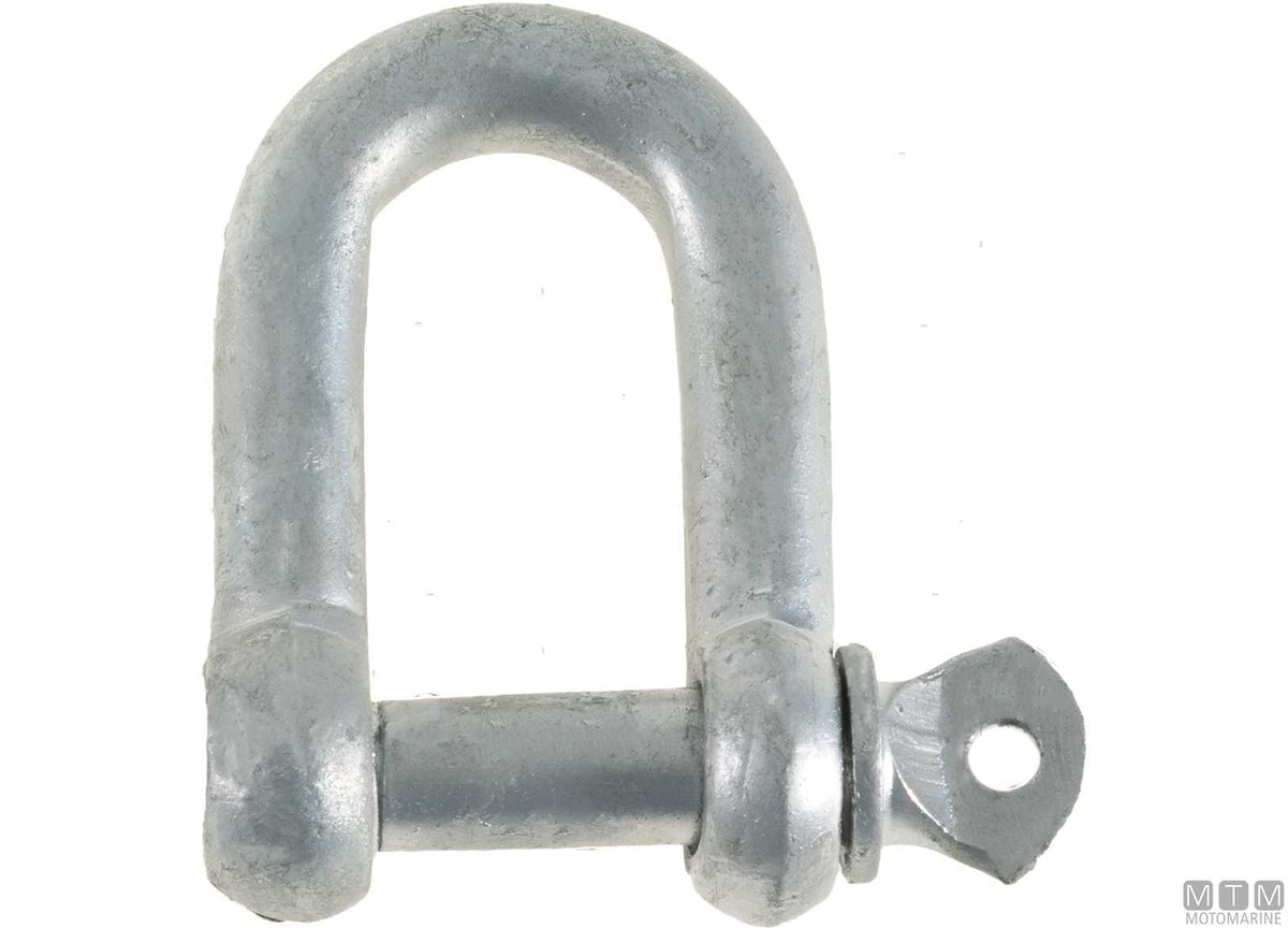 Straight shackle Ø6 mm hot-dip galvanized steel - original photo Motomarine Srl