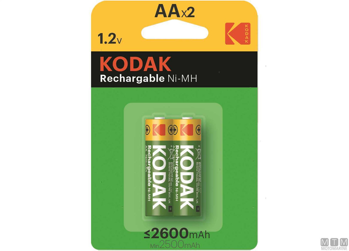 Kodak AA Rechargeable Batteries, Pack of 2 - original photo Motomarine Srl