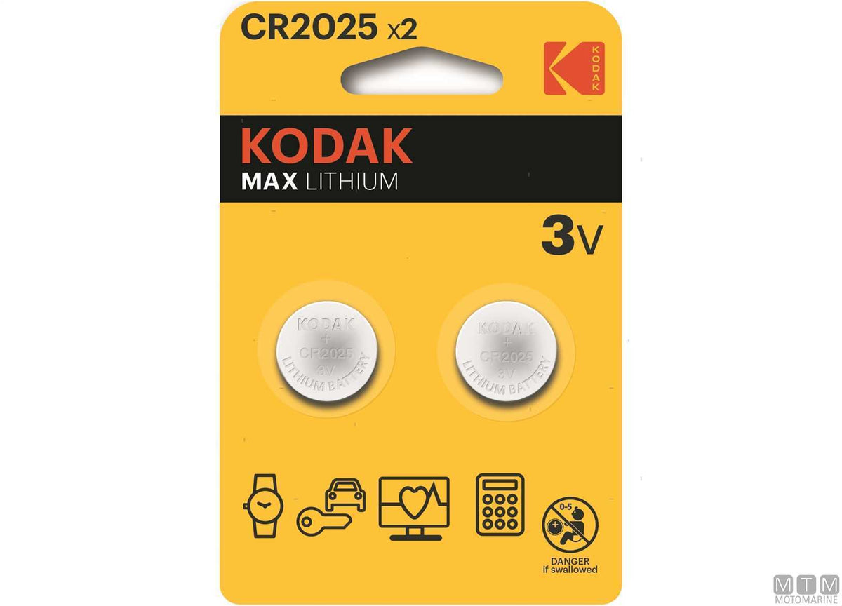 Kodak CR2025 Batteries, Pack of 5 - original photo Motomarine Srl