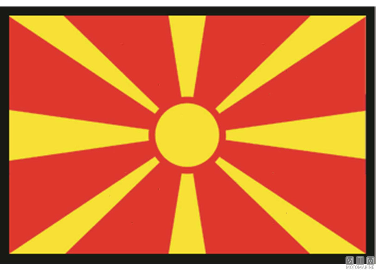 Macedonia flag 20x30 cm - original photo Motomarine Srl