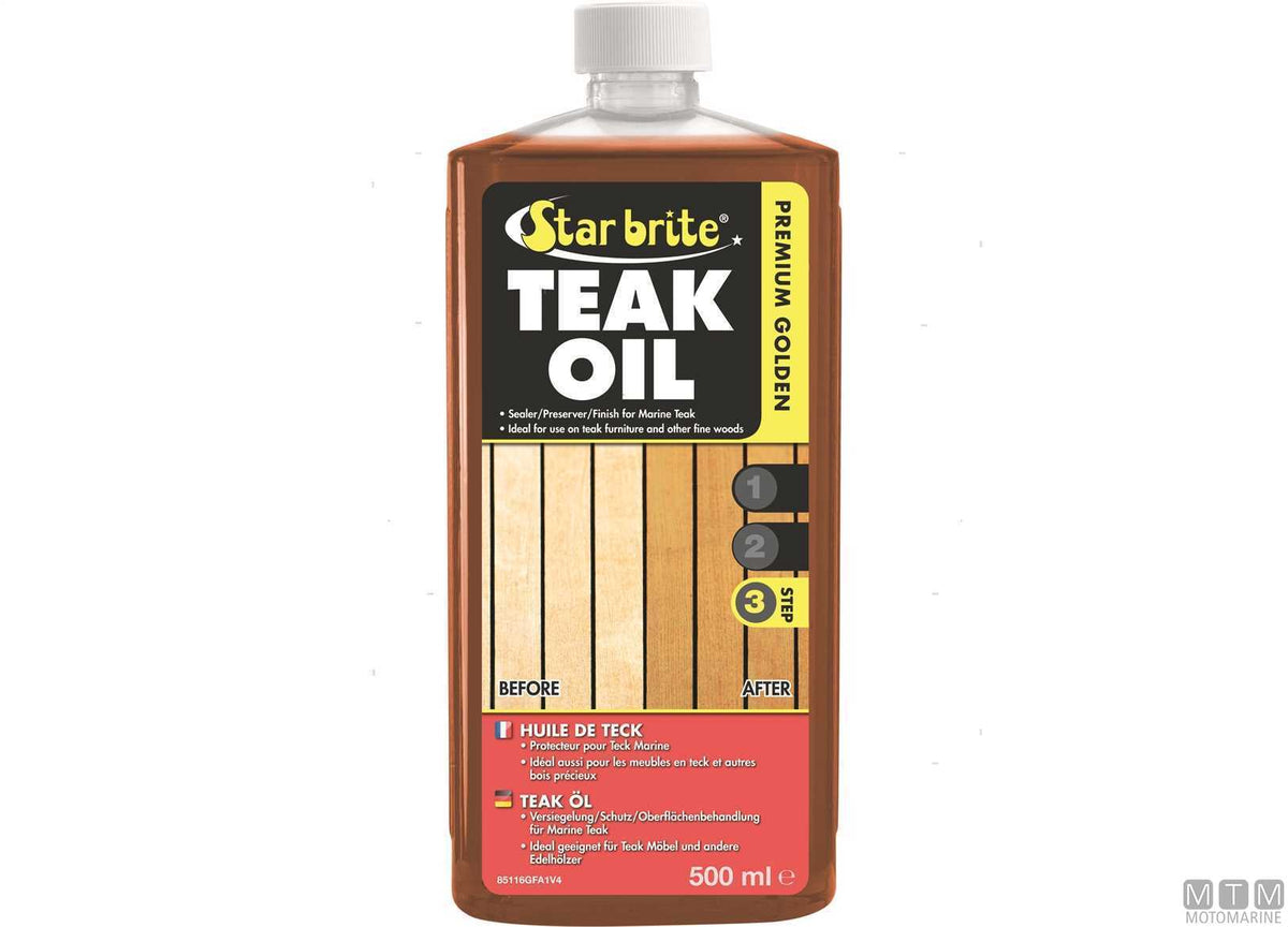 Star Brite Premium Golden Teak Oil 500 ml - original photo Motomarine Srl