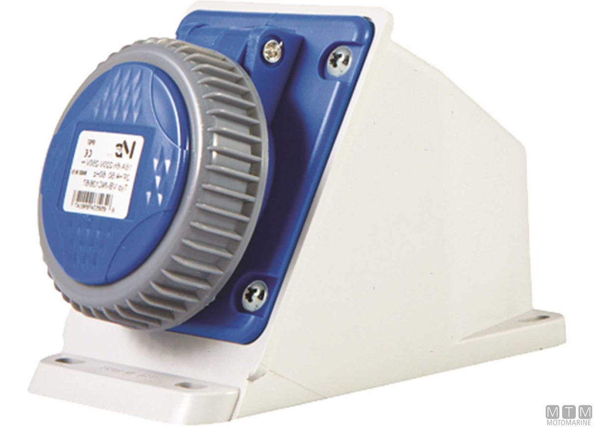 CE wall socket IP67 230V 16A - original photo Motomarine Srl