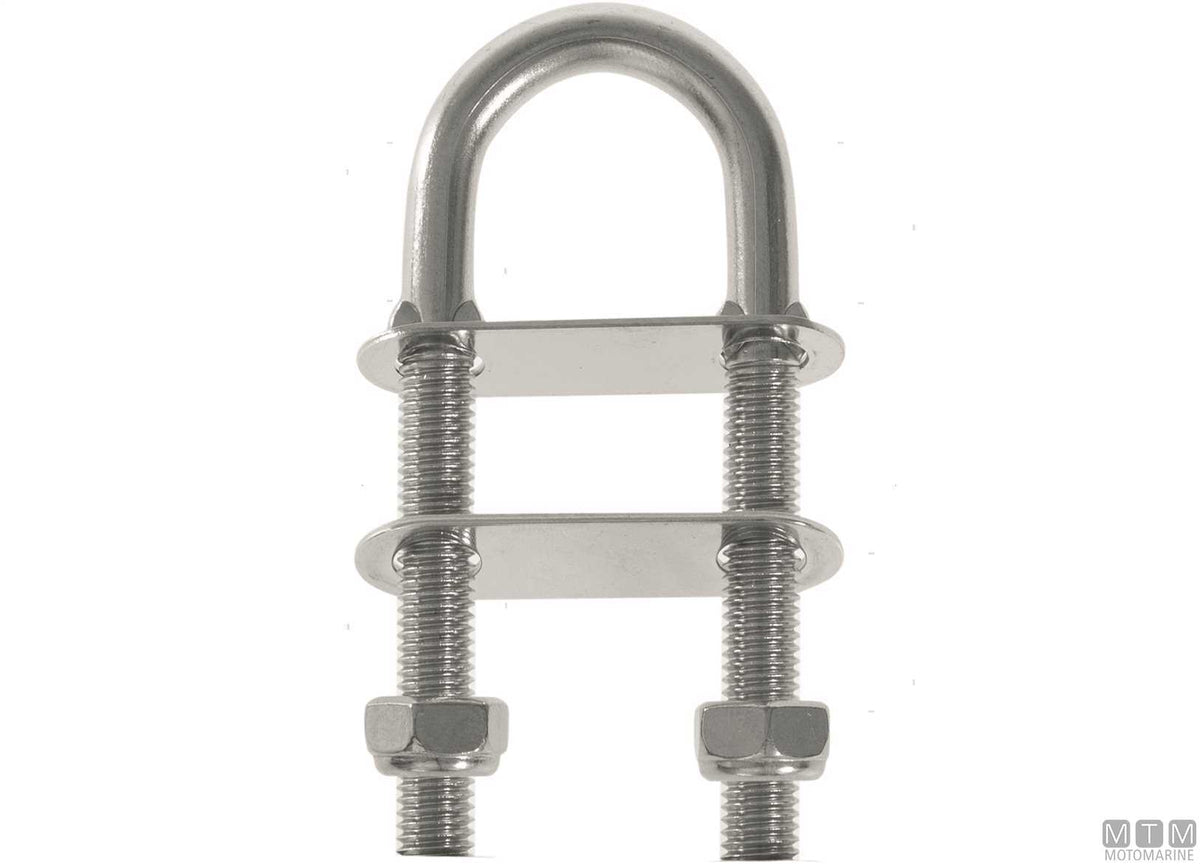 Roca U-bolt with pinched rod H30 mm stainless steel 316 - original photo Motomarine Srl
