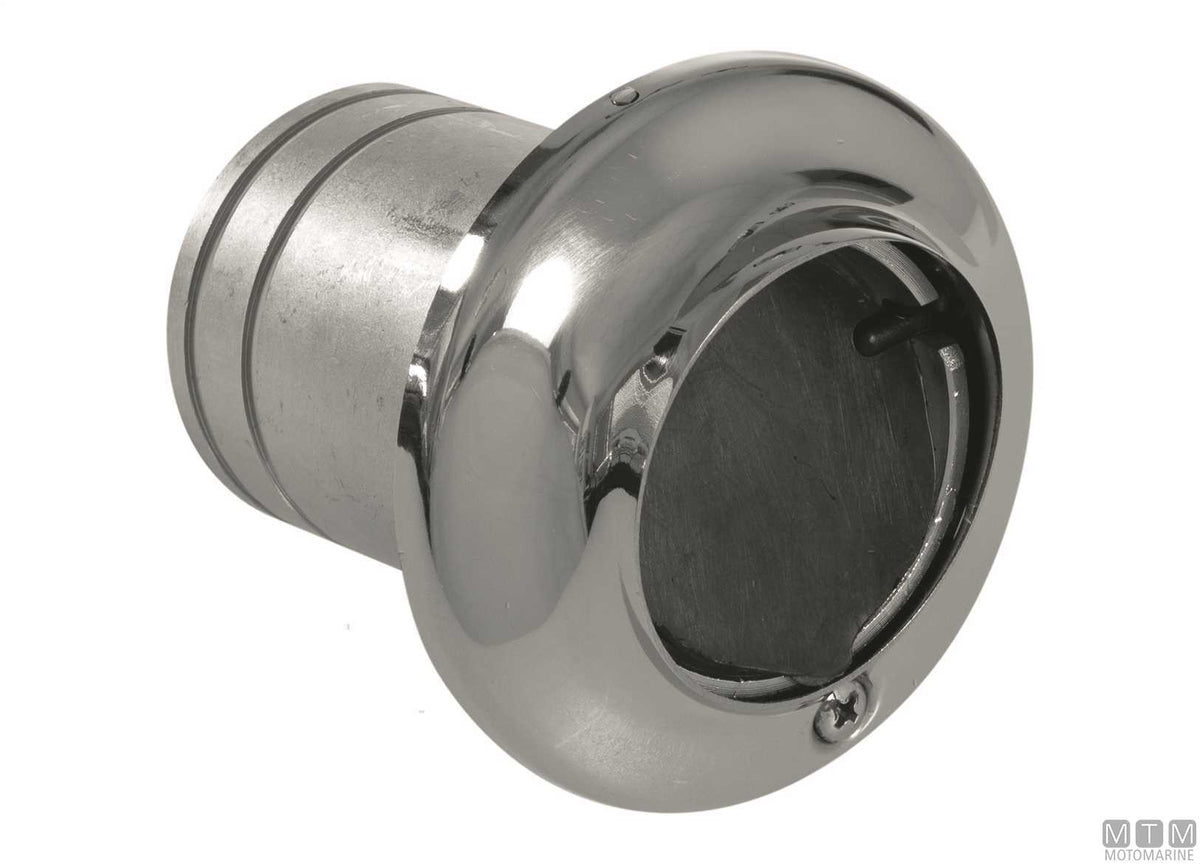 MTM exhaust outlet with flap Ø125 mm stainless steel - original photo Motomarine Srl
