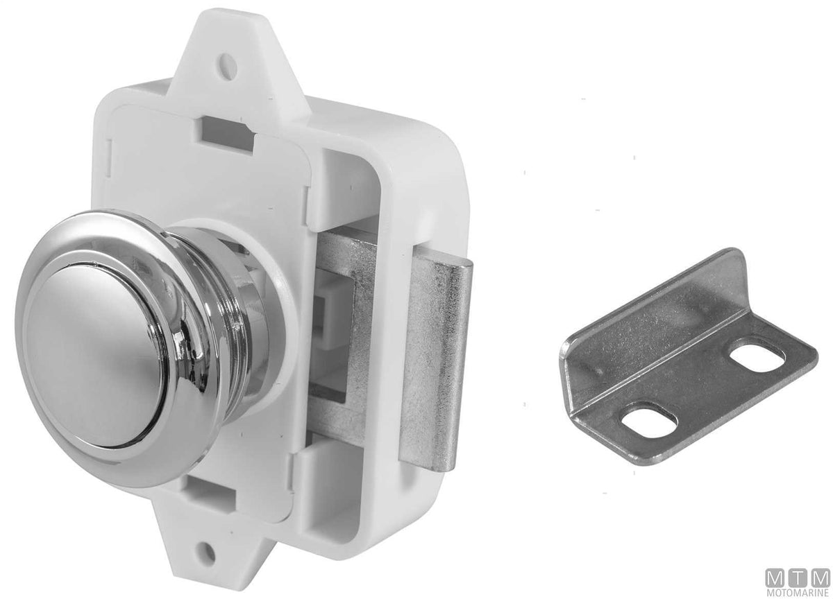 JF push-button latch 45x78 mm in chrome-plated ABS and zamak - original photo Motomarine Srl