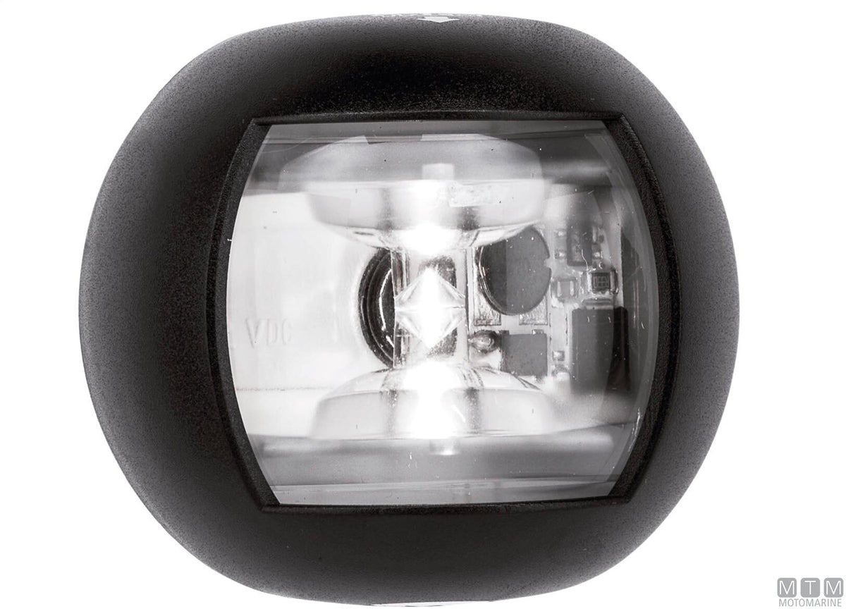 LED stern navigation light 135°, half-dome, black, 70x63 mm - original photo Motomarine Srl
