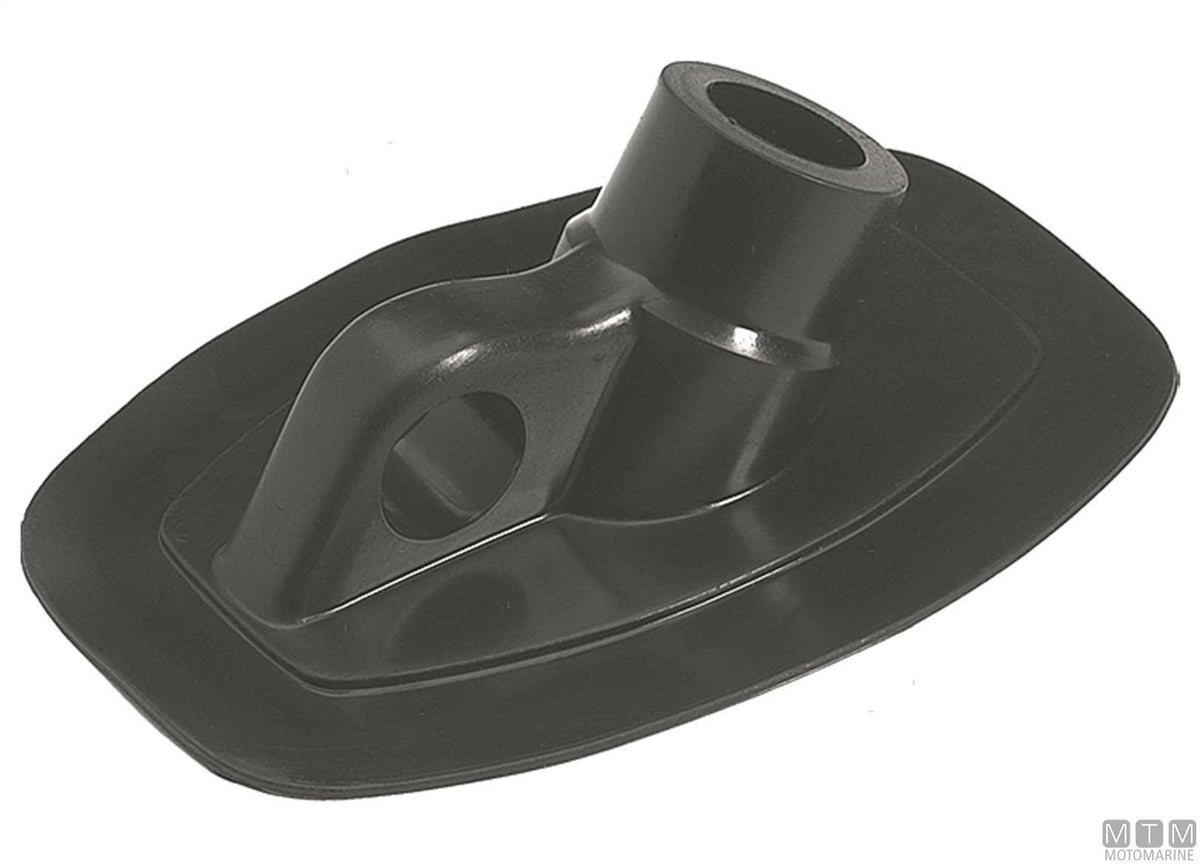 Flag pole base in black PVC - original photo Motomarine Srl