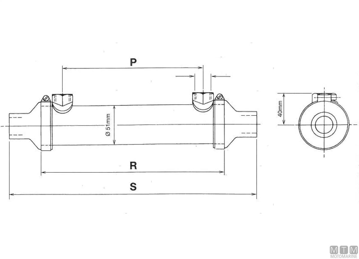 Oil cooler DC90-XAA - original photo Motomarine Srl