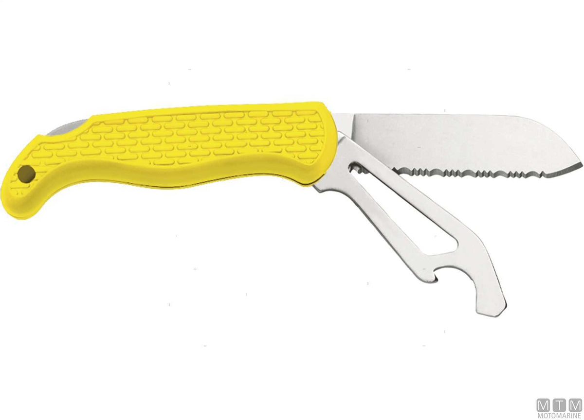 MAC BOT2-Y yellow folding knife, 6.5 cm blade - original photo Motomarine Srl