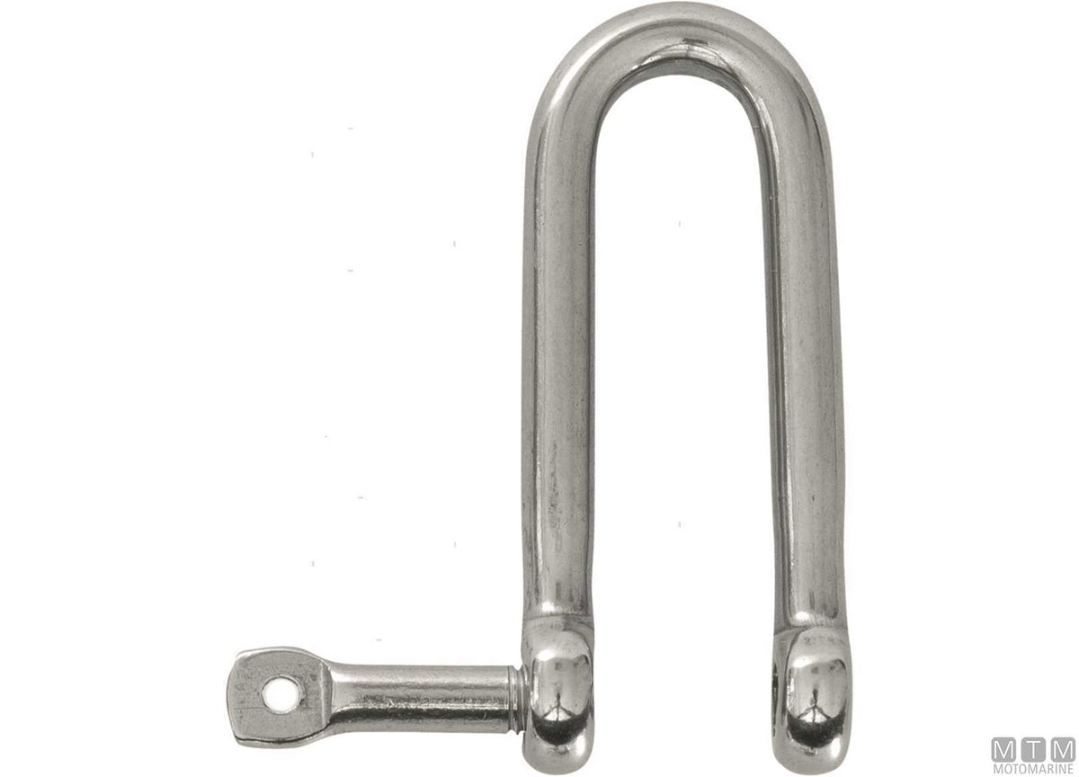 Long shackle Ø8 mm AISI 316 stainless steel captive pin - original photo Motomarine Srl