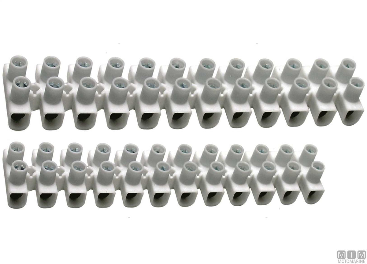 Terminal block 12 poles 16 mm² - original photo Motomarine Srl