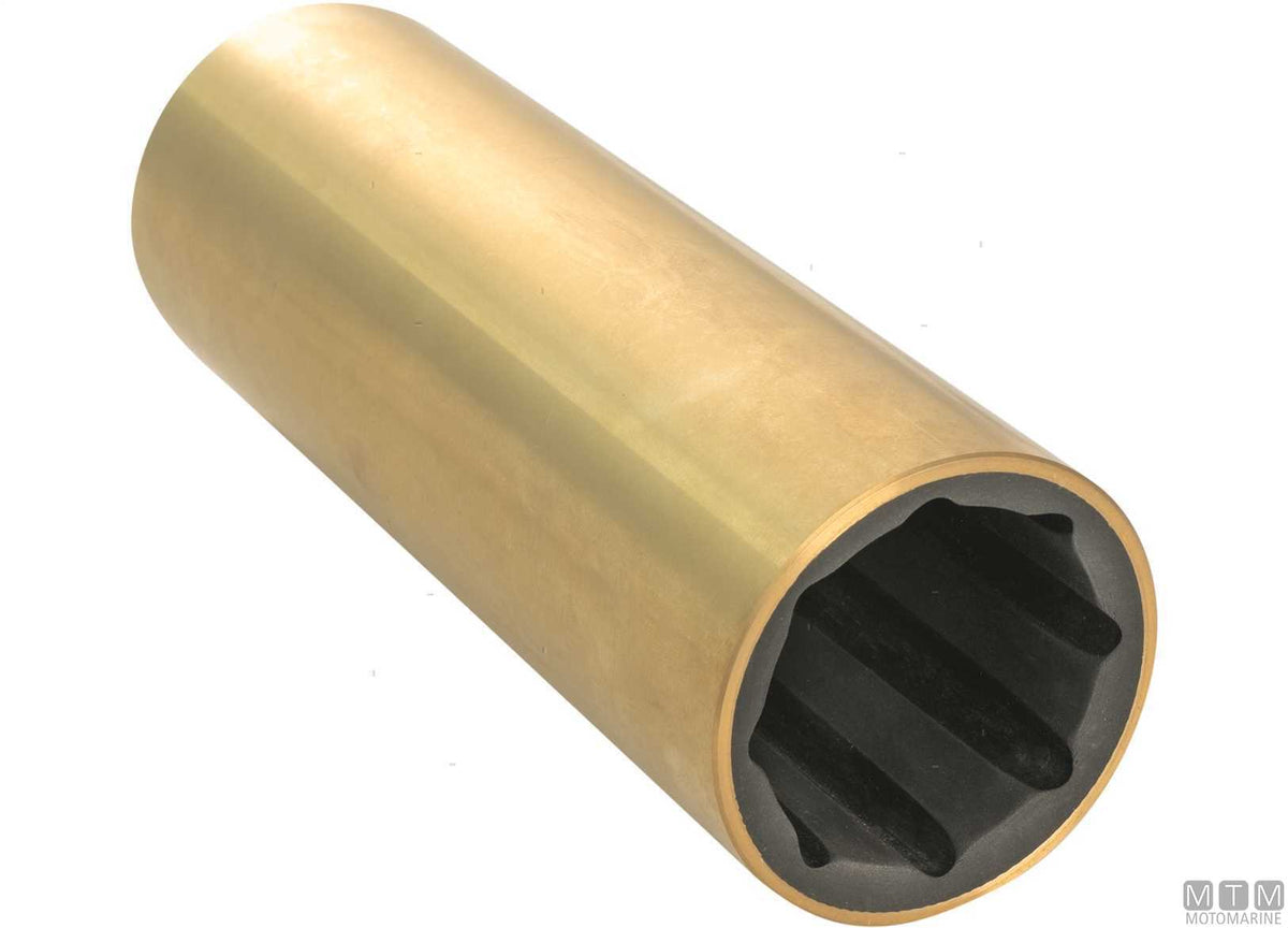 Brass Cutless Bearing for Ø20 mm Shaft Ext. Ø1"1/4 L76.2 mm - original photo Motomarine Srl