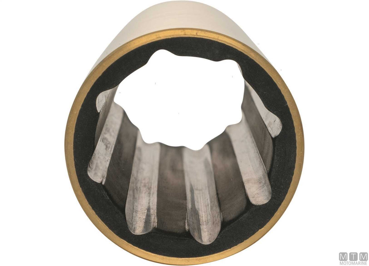 Idrolub brass bushing for Ø20 mm shaft, external Ø30 mm, L80 mm - original photo Motomarine Srl