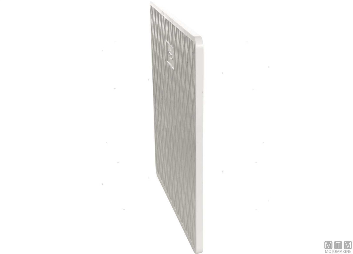 Transom saver plate 450x360 mm in white plastic - original photo Motomarine Srl