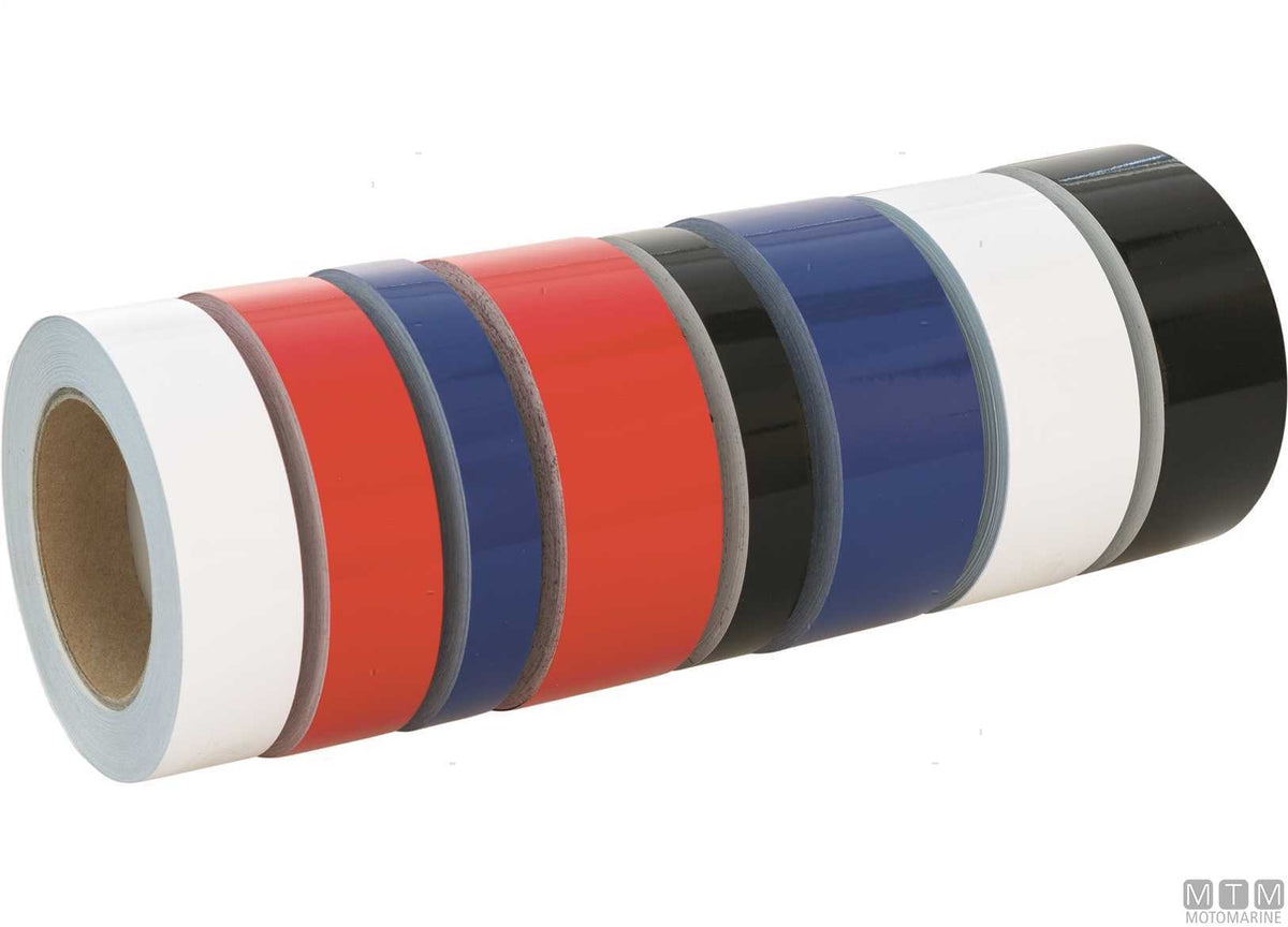 Colorband waterline red H45 mm L25 m - original photo Motomarine Srl
