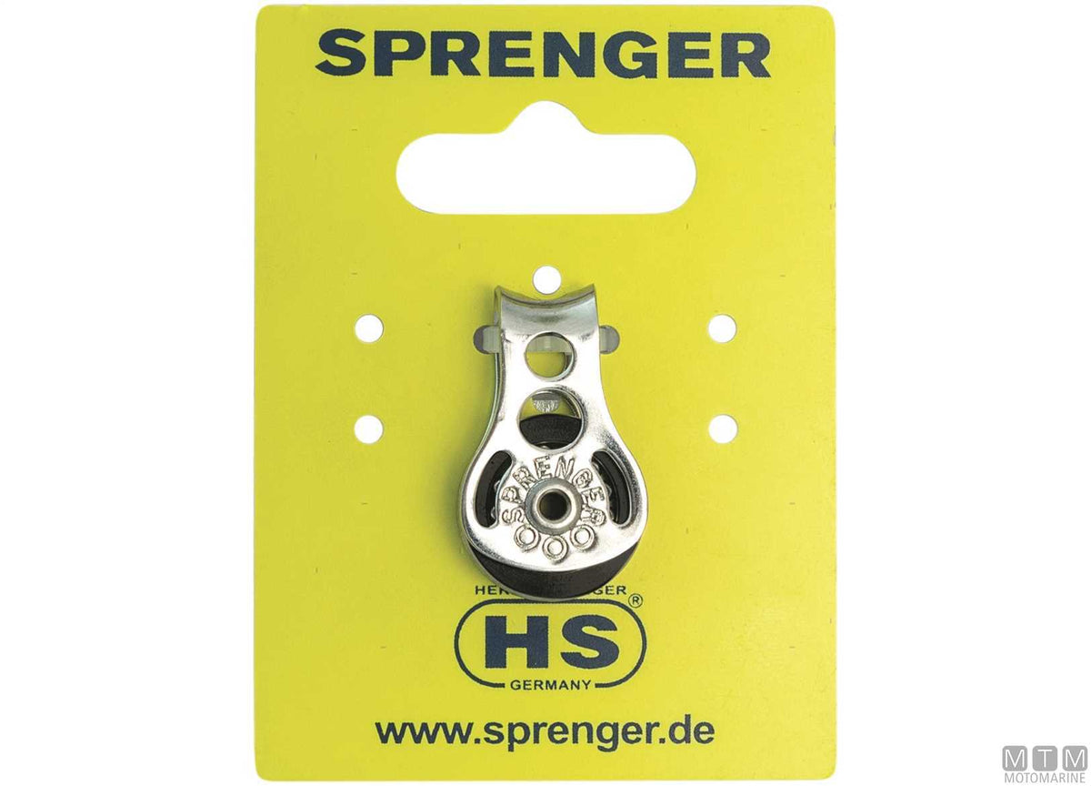 HS base lead block, ball-bearing sheave Ø19 mm - original photo Motomarine Srl