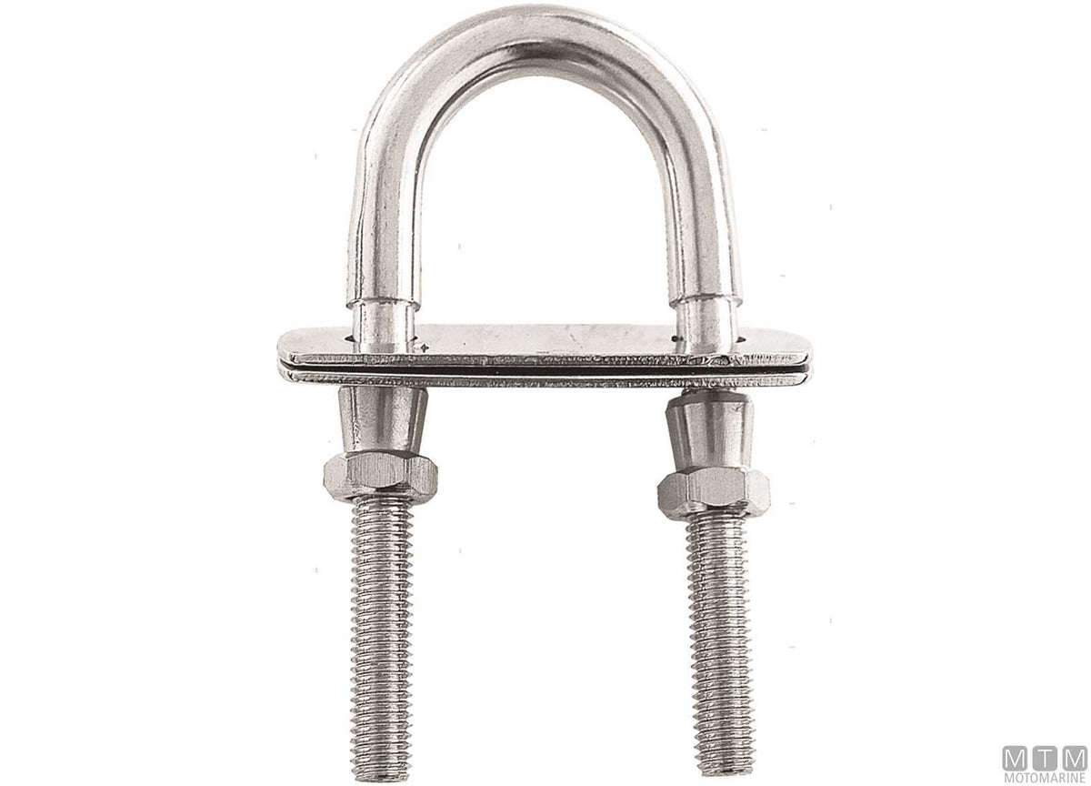 U-bolt with self-locking nuts Ø12 mm stainless steel 316 - original photo Motomarine Srl