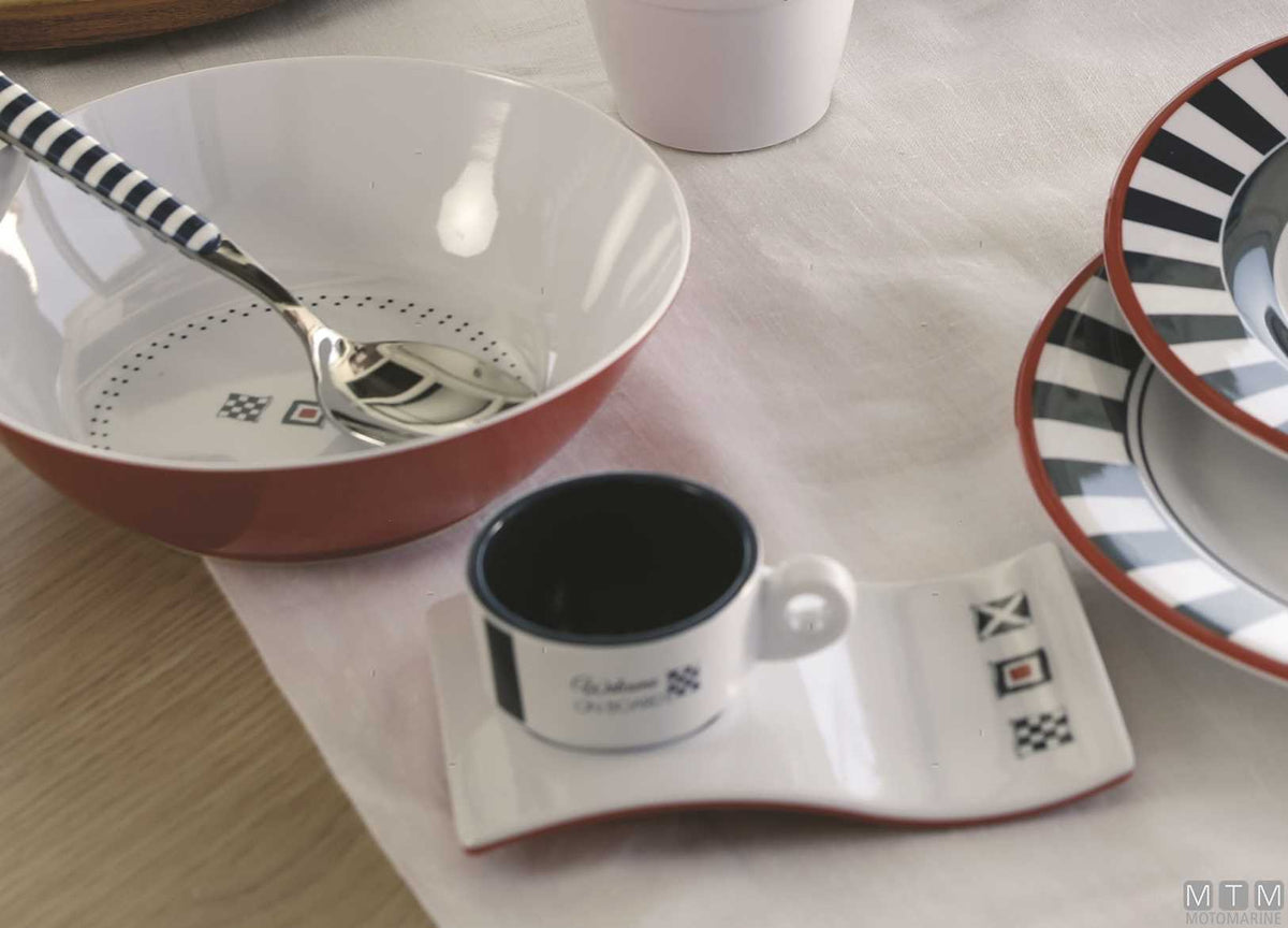 MB Venezia espresso cups with saucer set - original photo Motomarine Srl