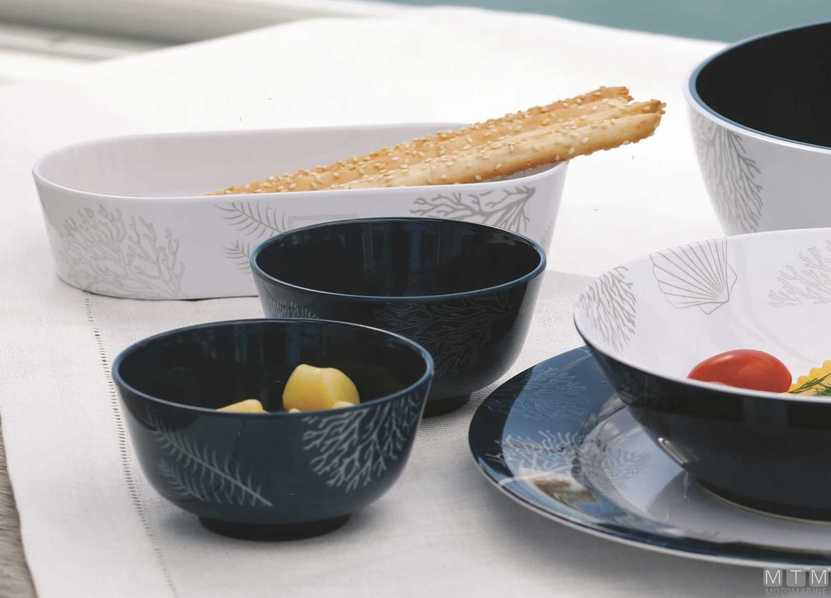 Set of snack bowls with tray MB Living, 3 pieces - original photo Motomarine Srl