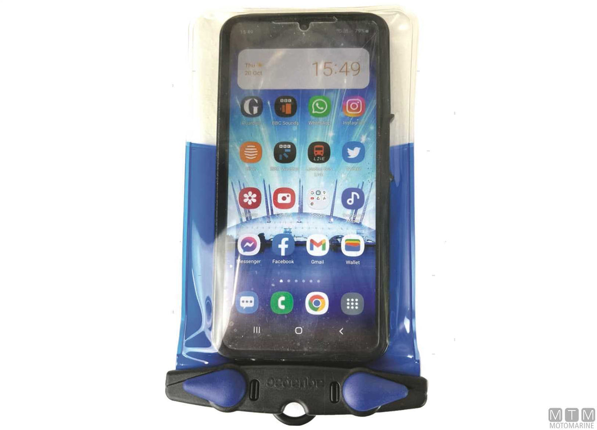 Aquapac waterproof phone case 353 green - original photo Motomarine Srl