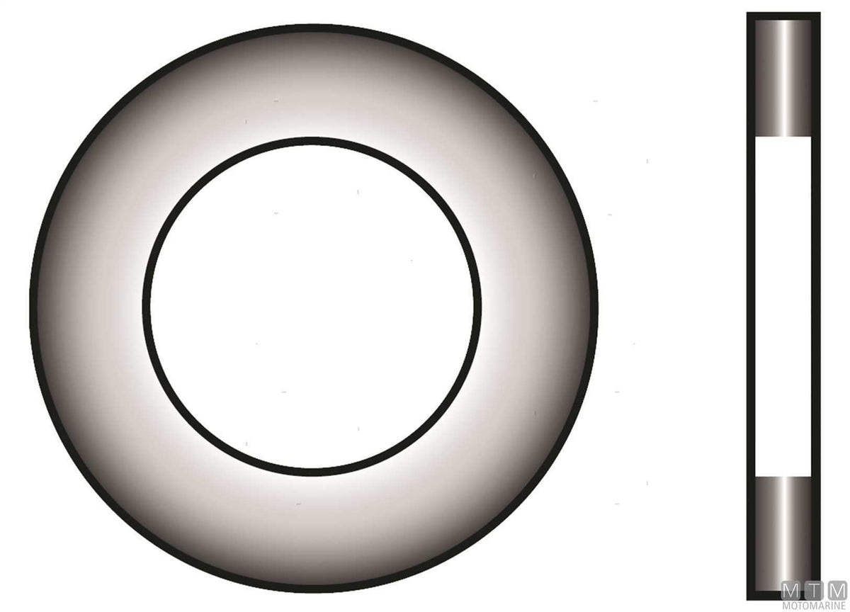 DIN125 flat washers, stainless steel A4, Ø3.2 mm, 30 pcs - original photo Motomarine Srl