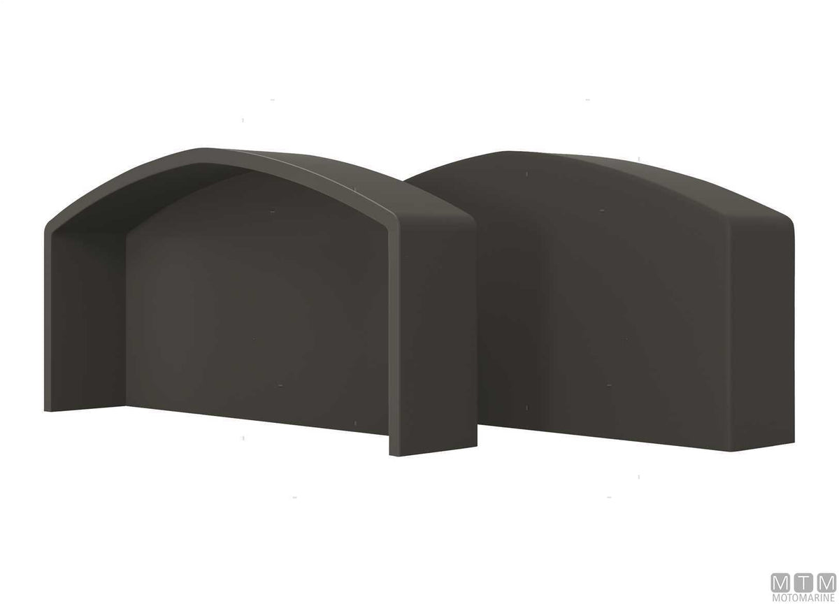 QBE rubbing strake fender profile black H90 mm L12 m - original photo Motomarine Srl