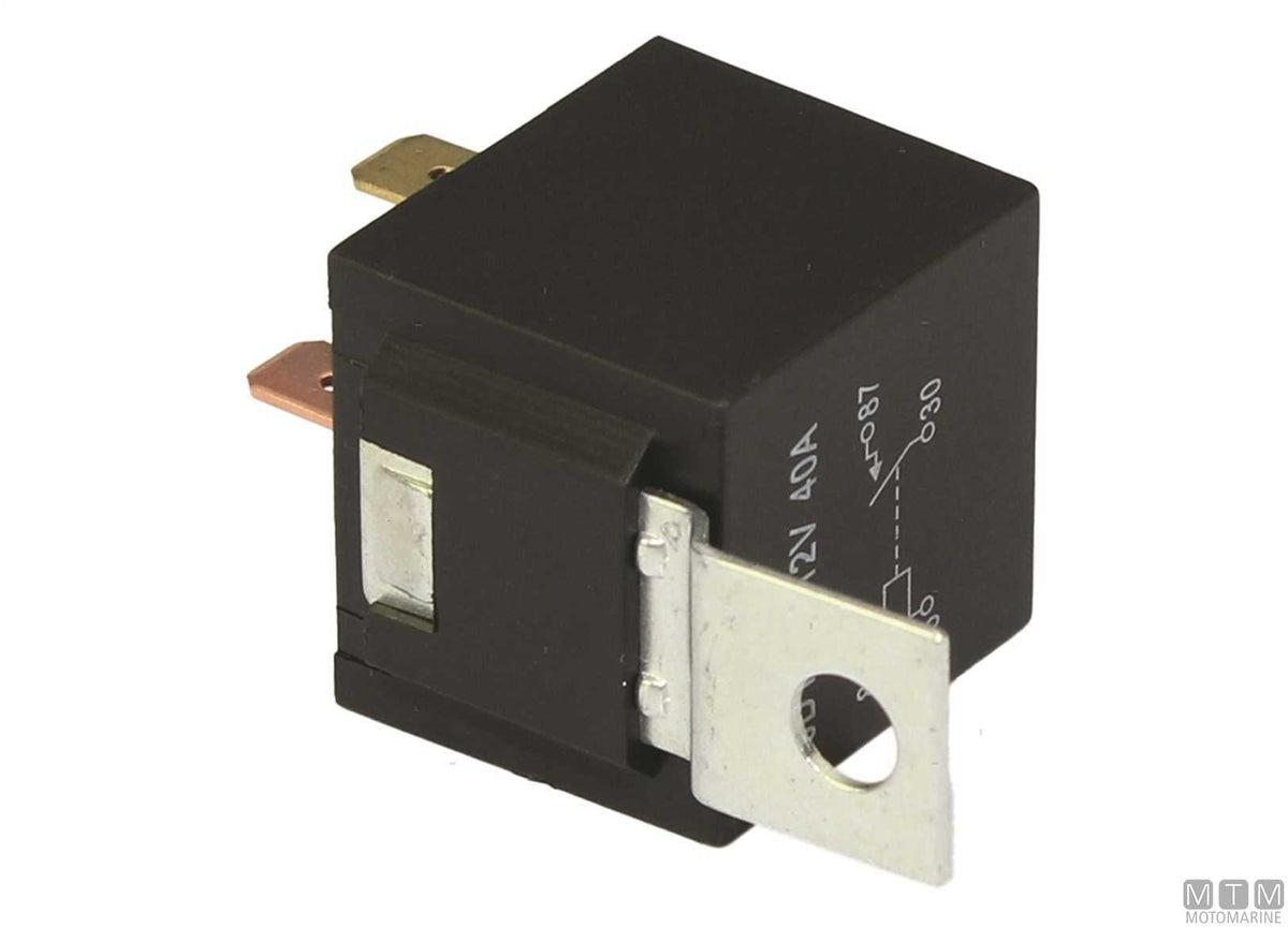 SPDT relay switch with socket, 5-pin, 24V-40A - original photo Motomarine Srl