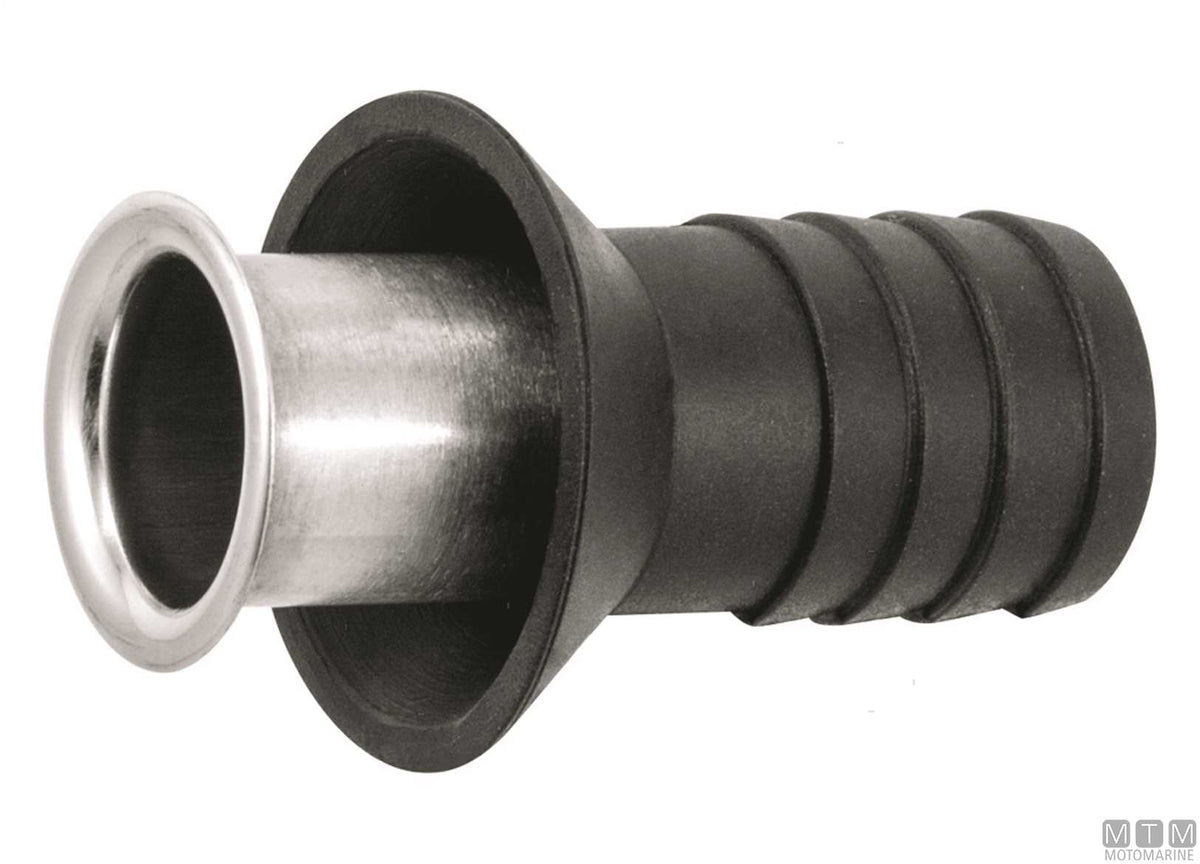 Self-locking drain Ø16 mm stainless/nylon - original photo Motomarine Srl