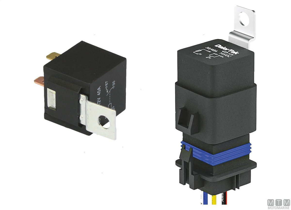 SPDT relay switch, 5-pin, 12V-30A - original photo Motomarine Srl