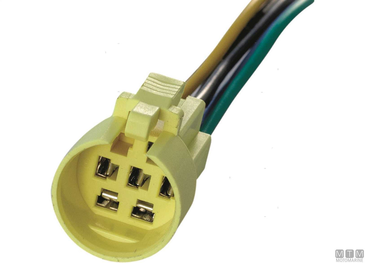 Stainless steel push-button switch ON-OFF with label 5 A 5 terminals - original photo Motomarine Srl