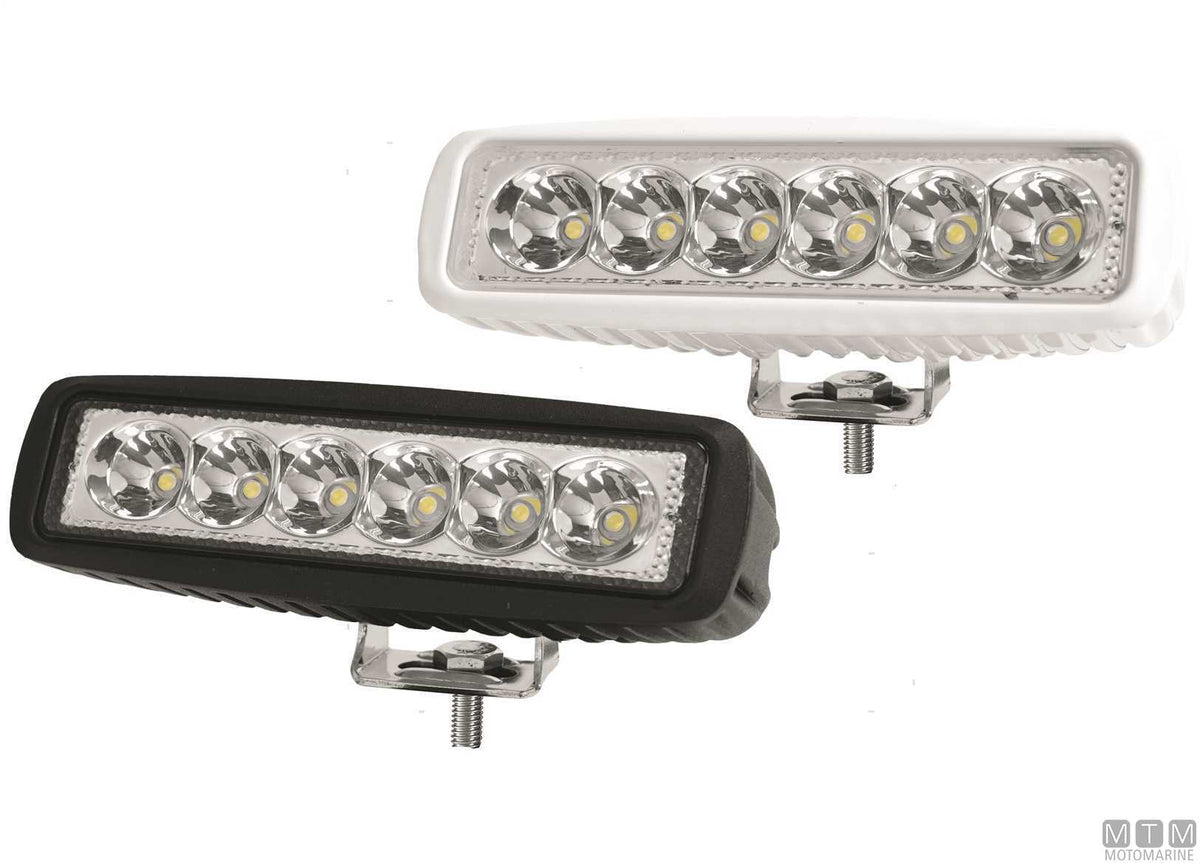 LED deck spotlight black 160x46 mm - original photo Motomarine Srl