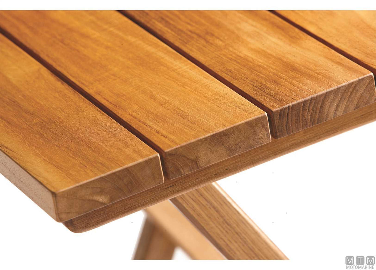 MB folding table in teak 80x60 cm H 75 cm - original photo Motomarine Srl