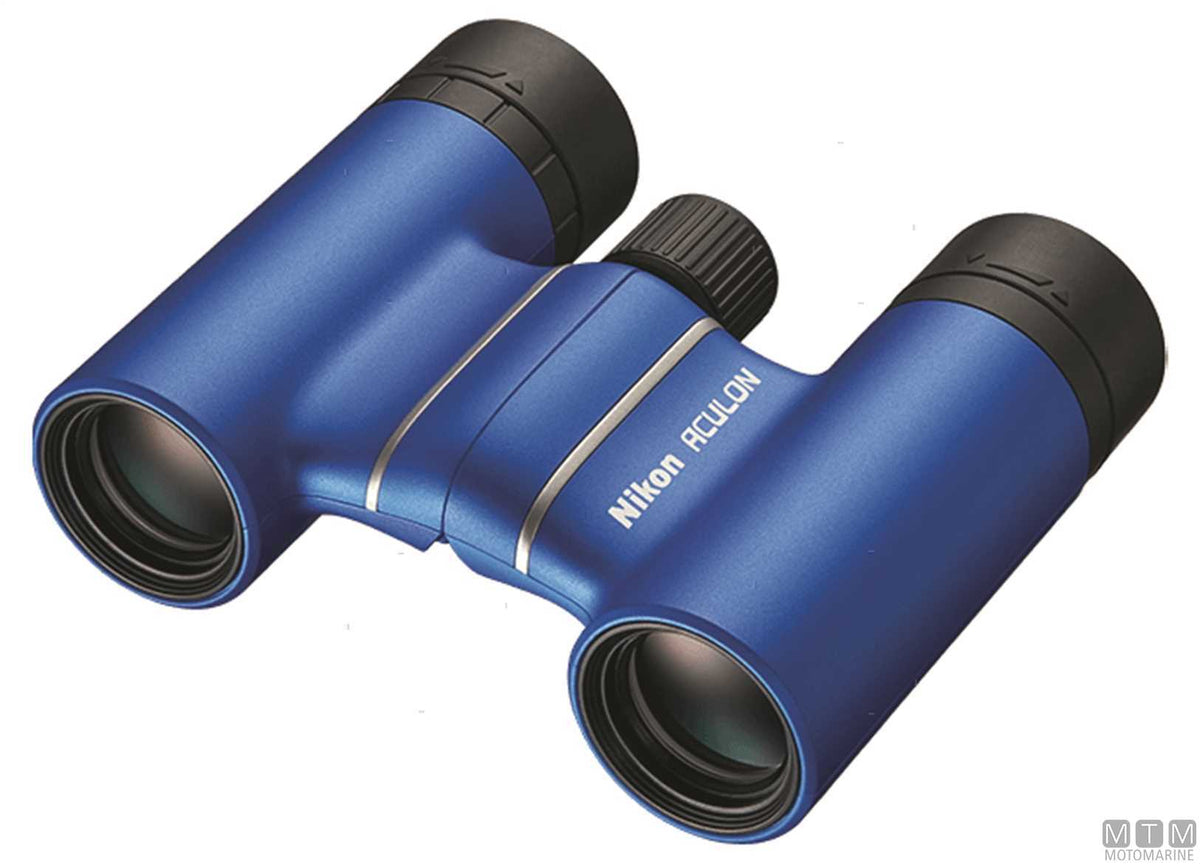 Nikon T02 8x21 binoculars, blue - original photo Motomarine Srl