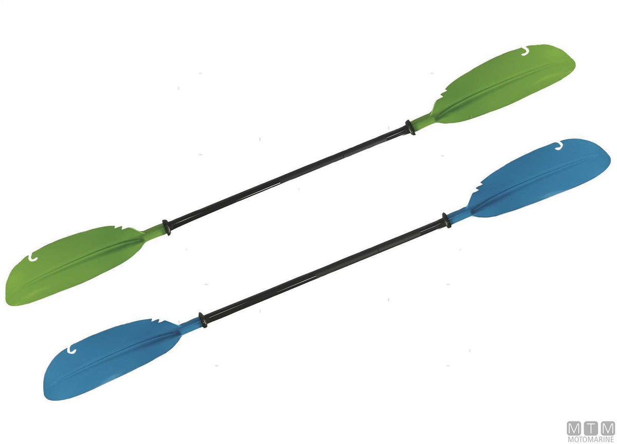 Split kayak paddle 220 cm aluminium green - original photo Motomarine Srl