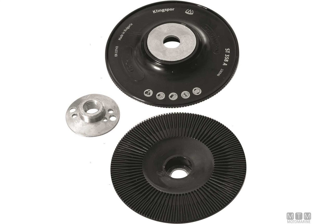 Backing pad for abrasive discs 125 mm - original photo Motomarine Srl