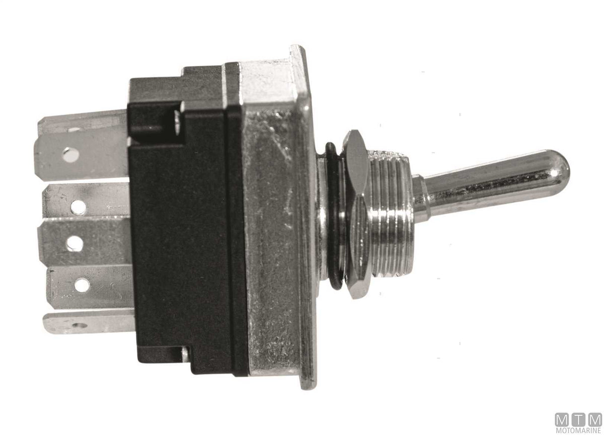 Toggle switch ON-OFF with LED 20 A 6 terminals - original photo Motomarine Srl