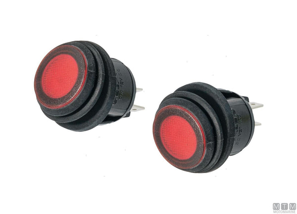Interrupteur à bascule rond ON-OFF avec LED 20 A 4 bornes