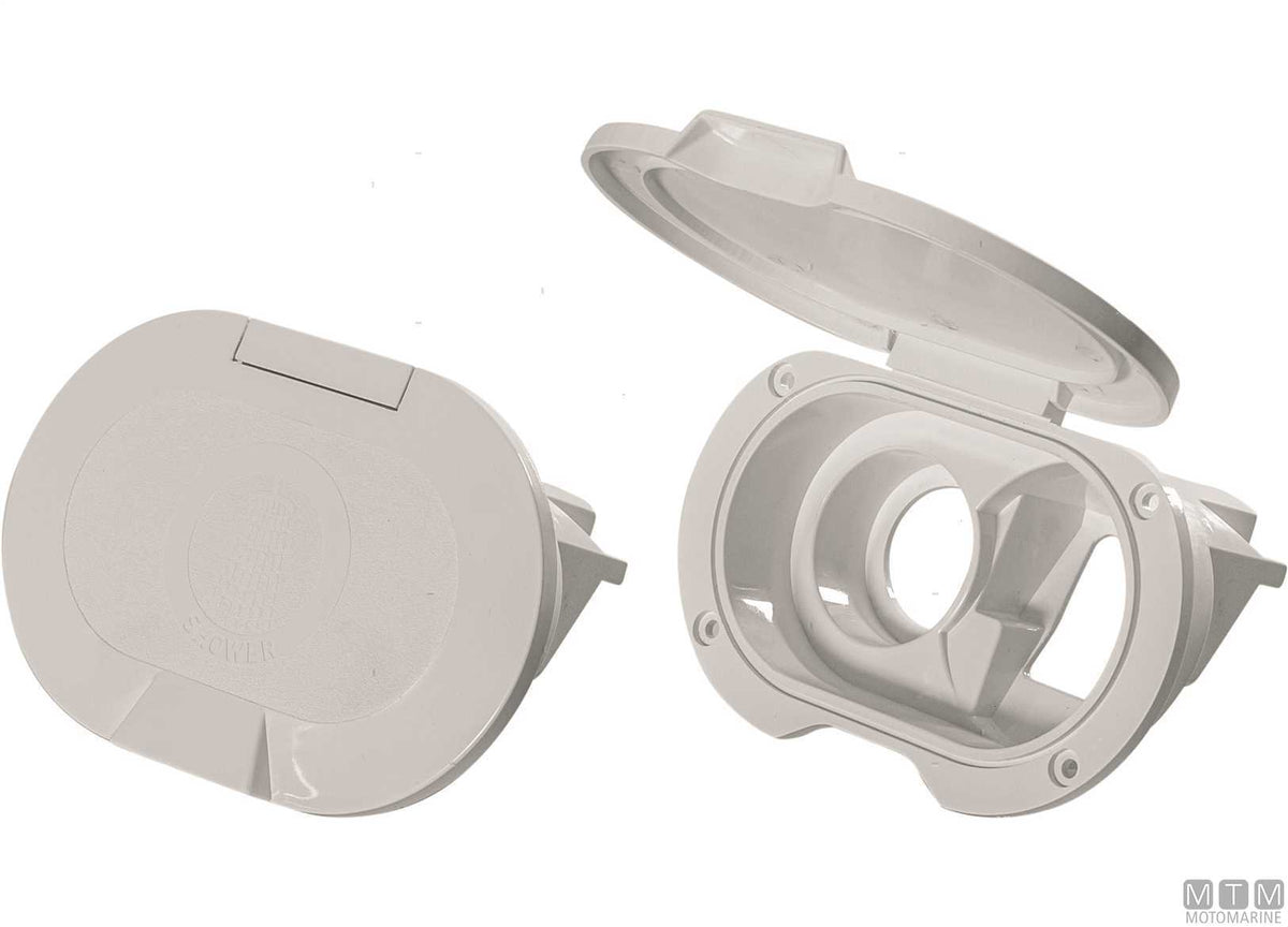 Box for mixer and shower head ABS white - original photo Motomarine Srl
