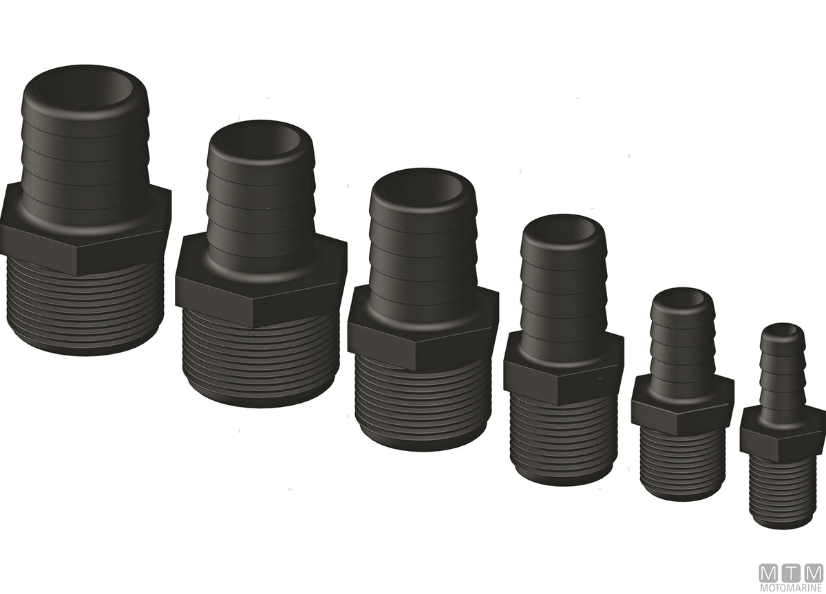 Trudesign male hose tail 2" Ø50 mm - original photo Motomarine Srl