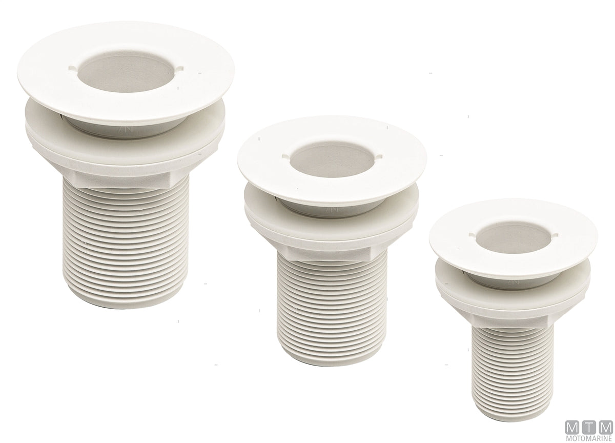 Trudesign recessed skin fitting threaded 1" - original photo Motomarine Srl