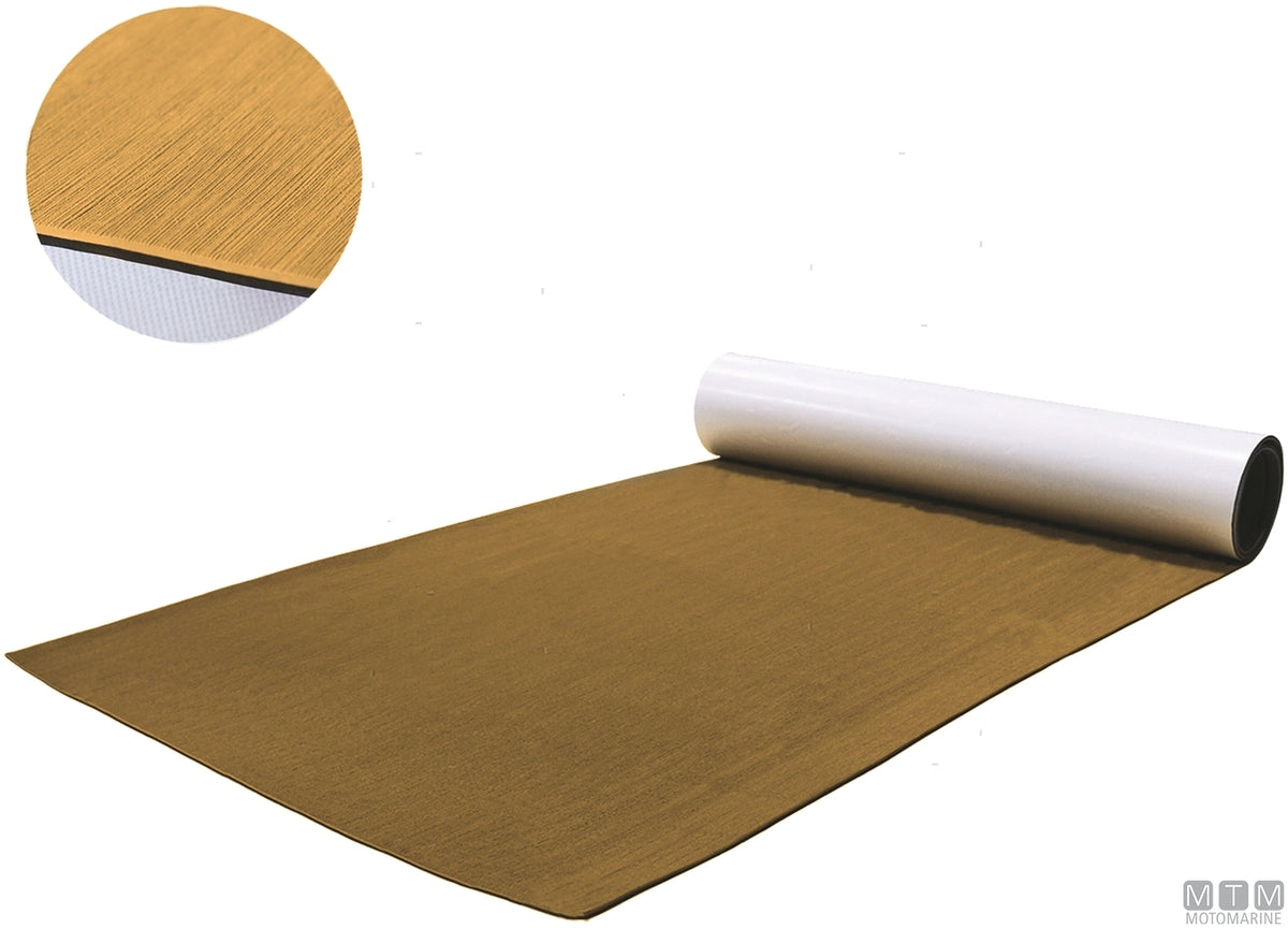 Milled EVA Deck covering 200x100 cm teak - original photo Motomarine Srl