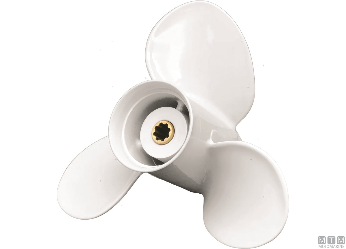 Alice propeller for Yamaha, 3 blades, aluminium, 9 1/4x12 - original photo Motomarine Srl