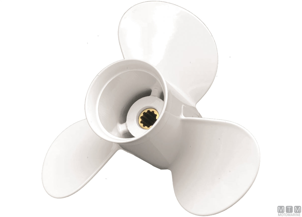 Alice propeller for Yamaha, 3 blades, aluminium, 9 7/8x9 - original photo Motomarine Srl