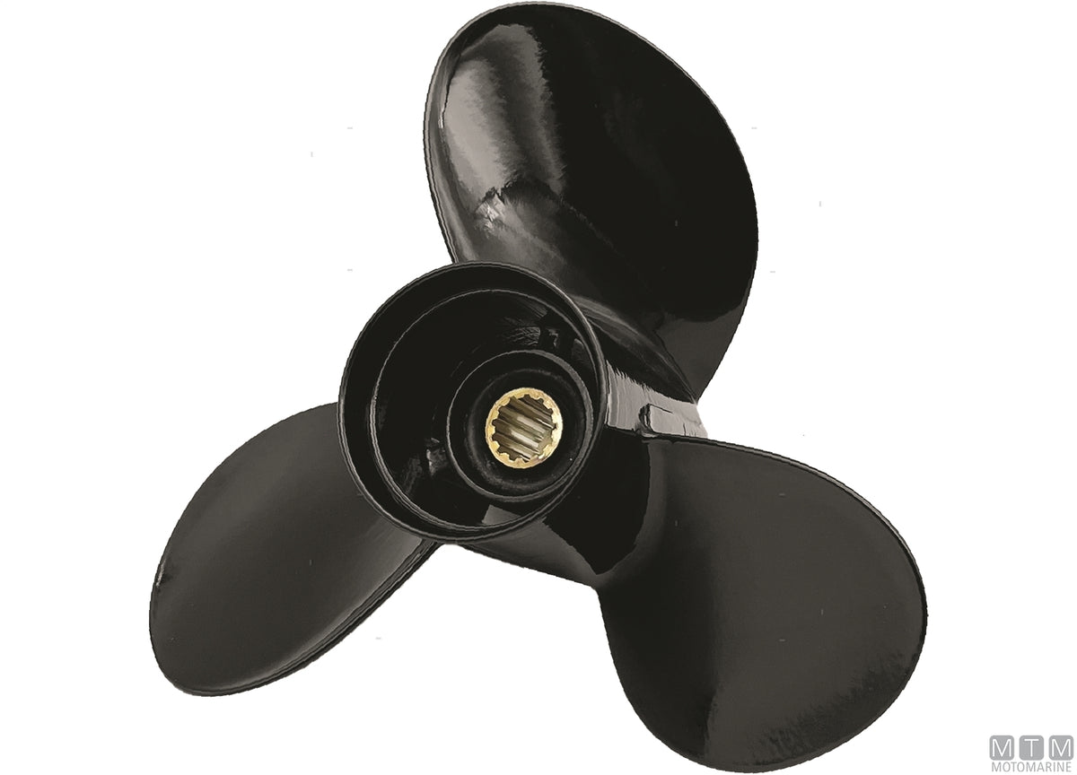 Alice propeller for Suzuki 3 blades aluminium 11 1/8x16 - original photo Motomarine Srl