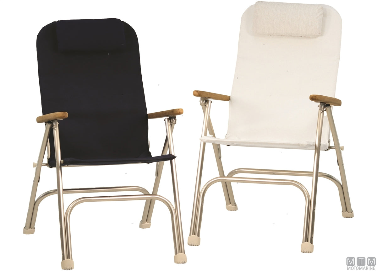 Marathon R120W white aluminium boat seat - original photo Motomarine Srl