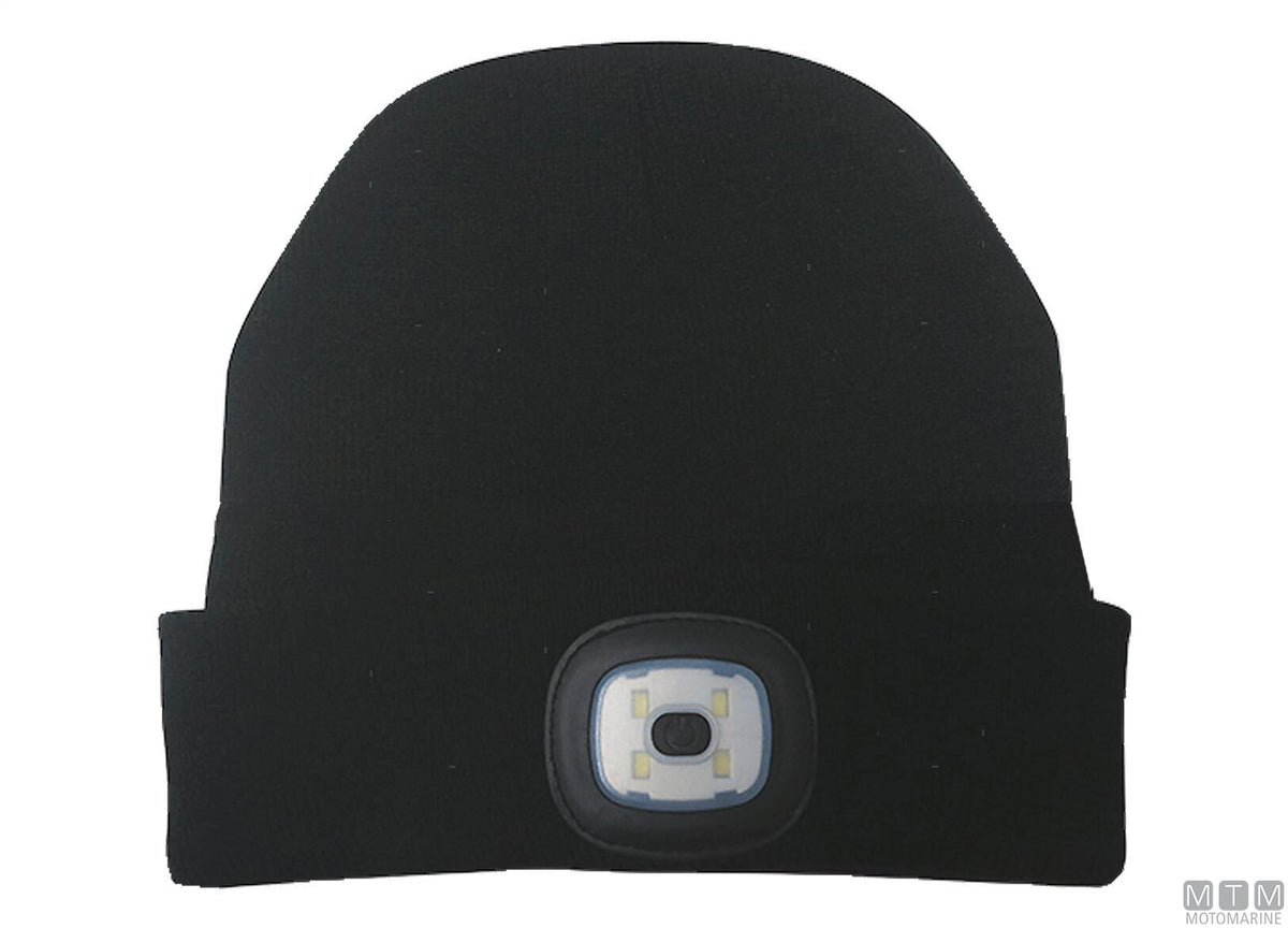 Cap with rechargeable LED light - original photo Motomarine Srl