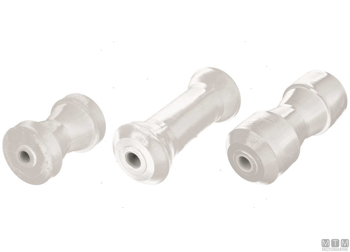 Center roller in teflon for trailers 130x80 mm F15 mm - original photo Motomarine Srl