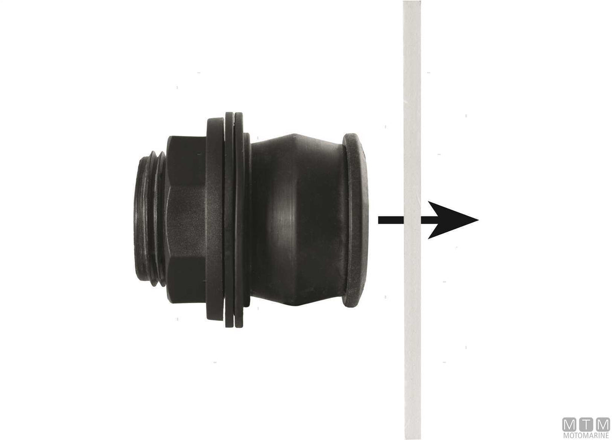 BD Fast fitting for water tanks 1"1/4 polypropylene - original photo Motomarine Srl