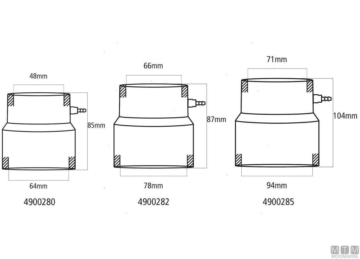 Flexible packing gland head for propeller shaft Ø30 mm - original photo Motomarine Srl